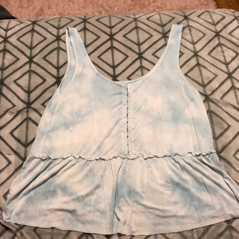 Blue and White American Eagle Tank Top